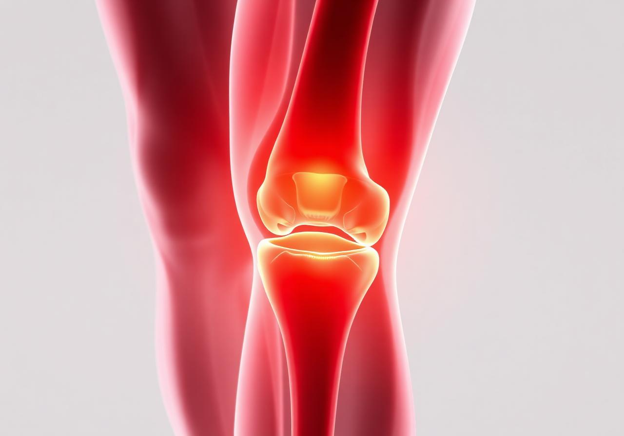 Anatomical illustration of joint cartilage and collagen support